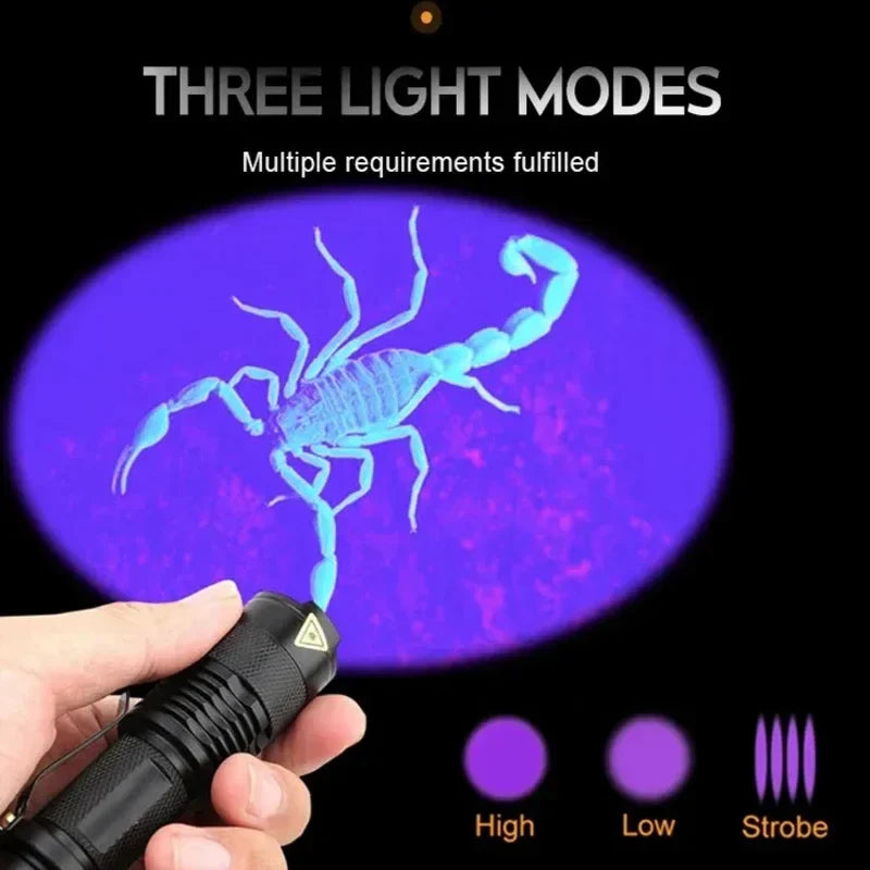 High-Power LED UV Flashlight - Ultraviolet Inspection Lamp for Pet Urine Detection & Stain Removal