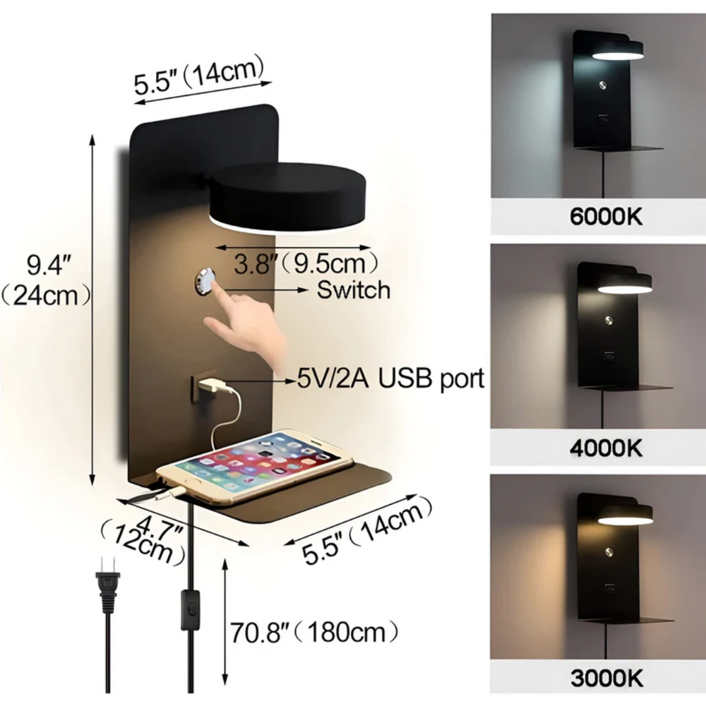 PowerGlow LED Wall Lamp - Modern Energy-Efficient Lighting for Home & Office Decor