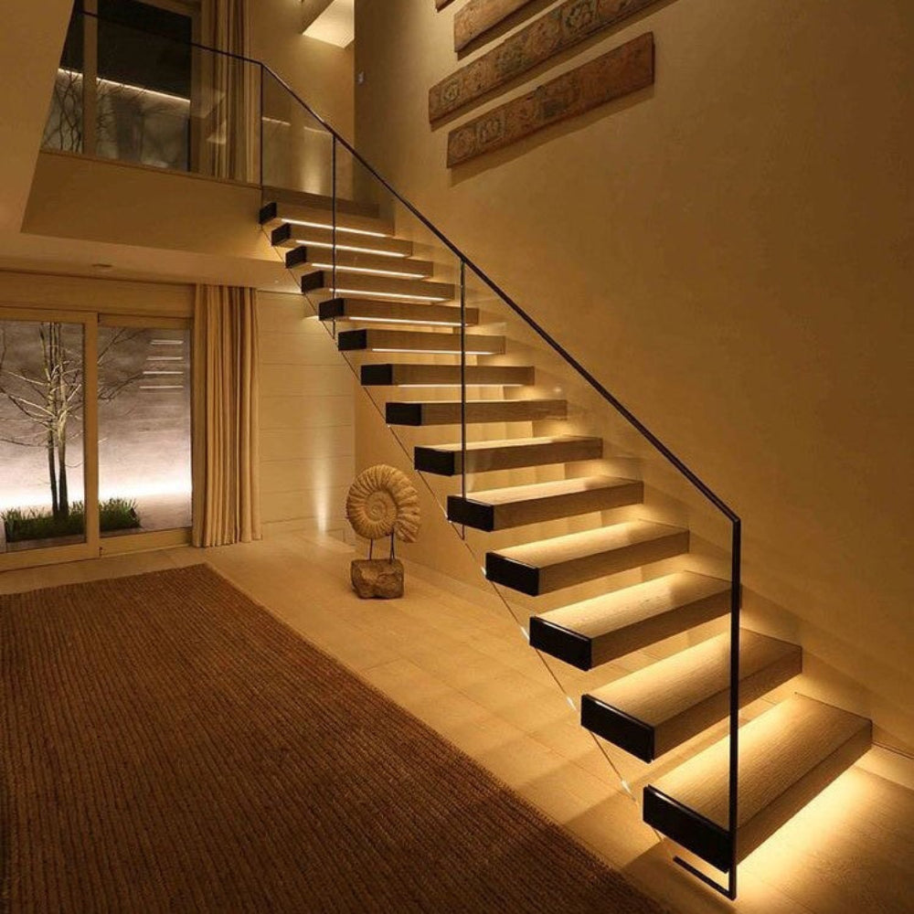 LED Wall Lamp Sensor Bedside Light Wood Frame Night Light Modern Design