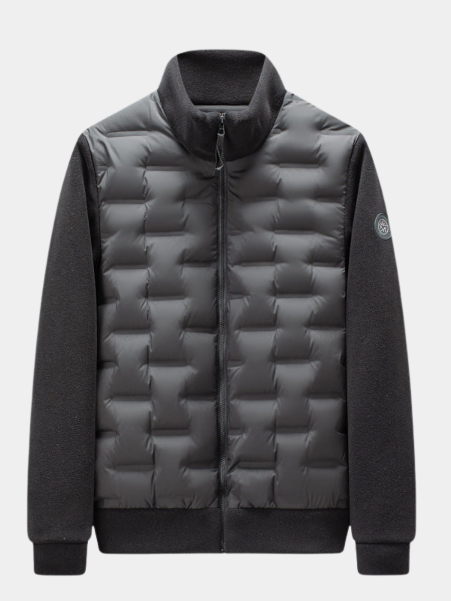Men's quilted puffer jacket, view 1