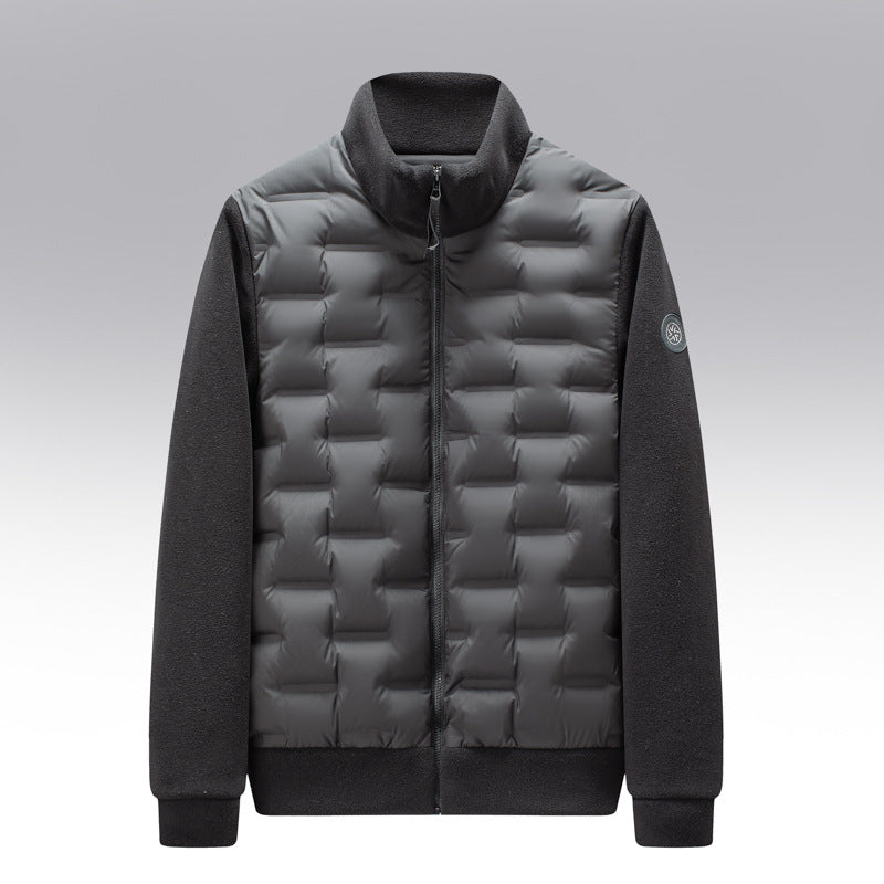 Men's quilted puffer jacket, view 2