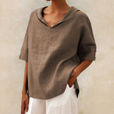 Women's Blouse V Neck Casual Summer Top