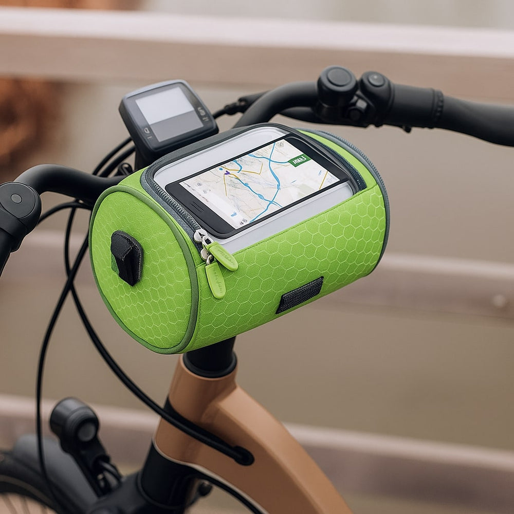 Bike Handlebar Bag Waterproof Phone Holder Touchscreen Storage