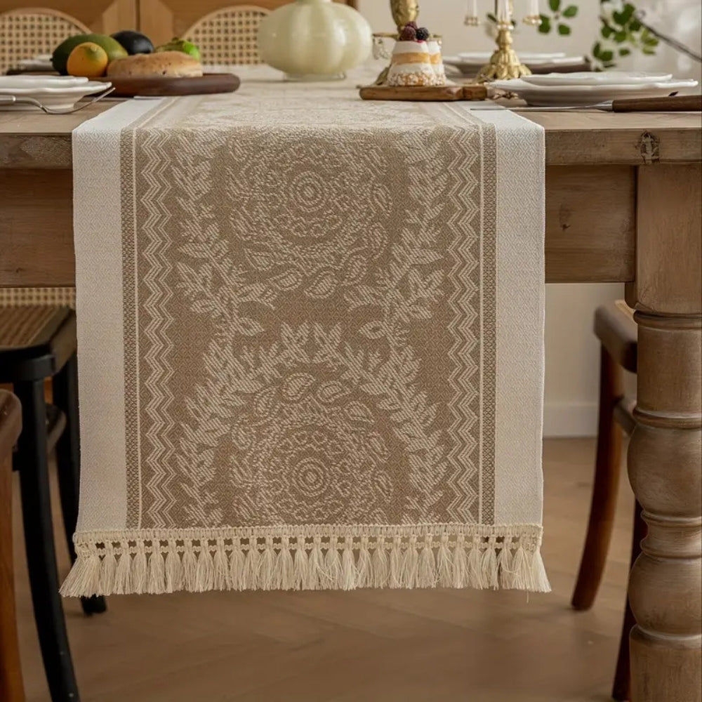 Leona Luxury Linen Table Runner - Elegant Table Decor for Dining & Events | Premium Quality, Soft Texture, Perfect for Weddings & Special Occasions