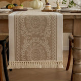 Leona Luxury Linen Table Runner - Elegant Table Decor for Dining & Events | Premium Quality, Soft Texture, Perfect for Weddings & Special Occasions