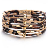 Stylish Multi-Layer Leopard Print Leather Bracelet | Trendy Fashion Jewelry for Women