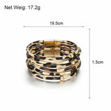 Stylish Multi-Layer Leopard Print Leather Bracelet | Trendy Fashion Jewelry for Women