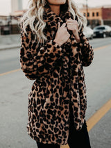 Leopard Print Women's Winter Coat - Sofia
