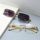 BowLift | LEOPARDVIEW – Stylish Rimless Sunglasses with UV400 Protection