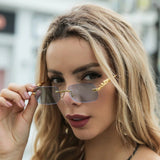 BowLift | LEOPARDVIEW – Stylish Rimless Sunglasses with UV400 Protection