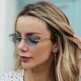 BowLift | LEOPARDVIEW – Stylish Rimless Sunglasses with UV400 Protection