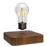 Levitating Light Bulb with Elegant Walnut Wood Base - LevitaLux Magnetic Floating Light