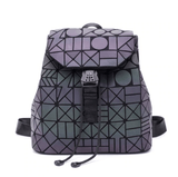 Women's Reflective Color-Changing Geometric Backpack - Stylish & Functional Design