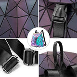 Women's Reflective Color-Changing Geometric Backpack - Stylish & Functional Design