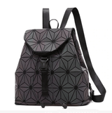 Women's Reflective Color-Changing Geometric Backpack - Stylish & Functional Design