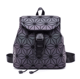 Women's Reflective Color-Changing Geometric Backpack - Stylish & Functional Design