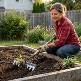 Enhanced Product Title: "Kohlenstoffstahl Unkrautrechen mit spitzen Zinken – Robuste Gartenwerkzeuge für effektives Unkrautjäten" 

This title includes relevant keywords while providing a clear description of the product's material and purpose, making it