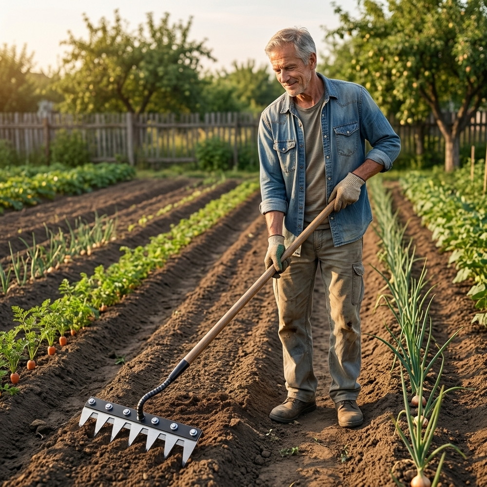 Enhanced Product Title: "Kohlenstoffstahl Unkrautrechen mit spitzen Zinken – Robuste Gartenwerkzeuge für effektives Unkrautjäten" 

This title includes relevant keywords while providing a clear description of the product's material and purpose, making it