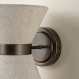 Bronze & Linen Wall Light | Classic Modern Elegance