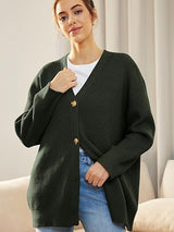Lightweight V-neck Vest with Button Closure - Lana