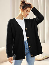 Lightweight V-neck Vest with Button Closure - Lana