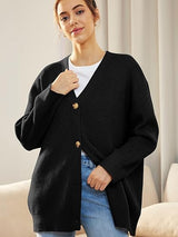 Lightweight V-neck Vest with Button Closure - Lana