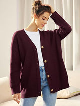Lightweight V-neck Vest with Button Closure - Lana