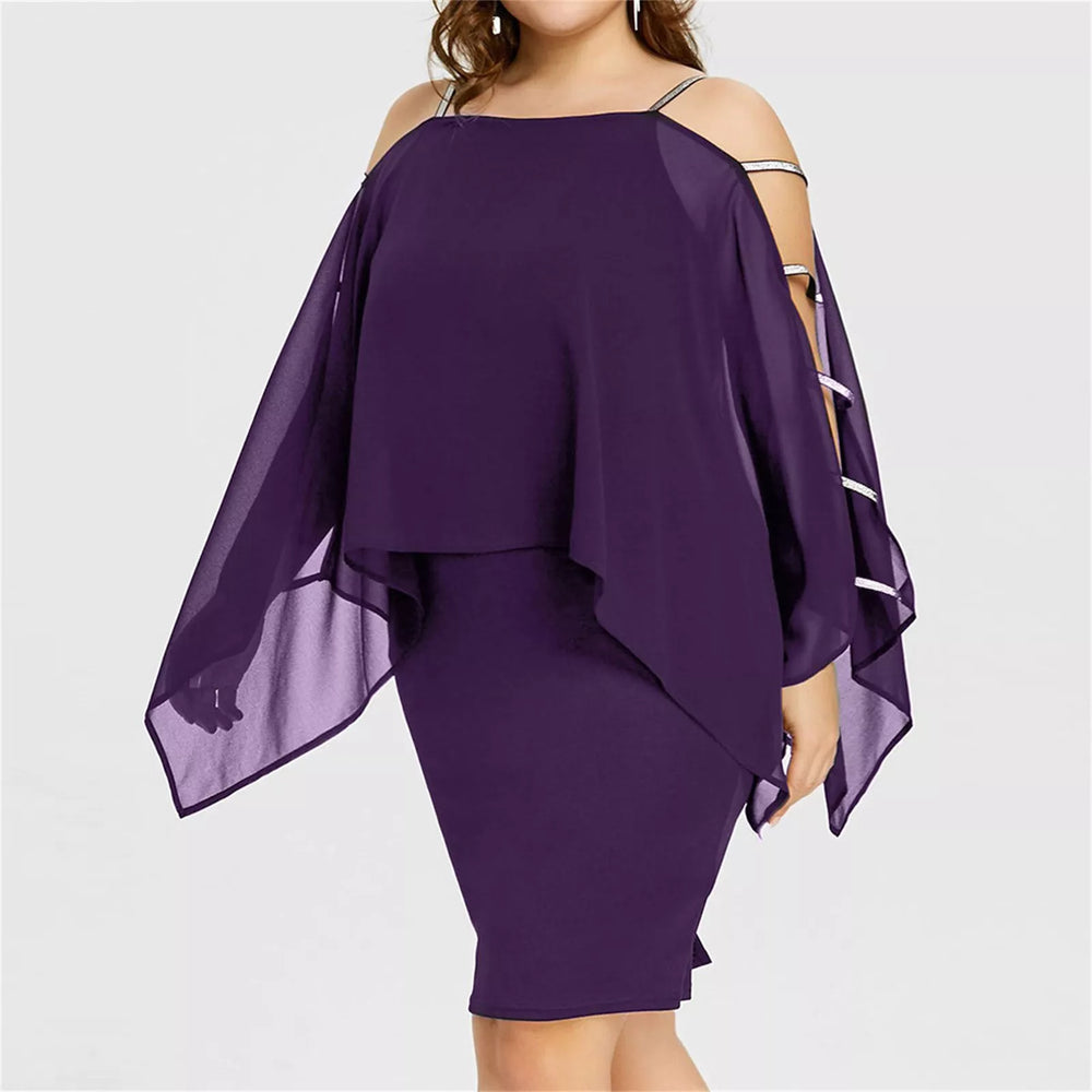 Plus-Size Off-the-Shoulder Lace Swing Dress for Fall - Elegant & Stylish Women's Fashion