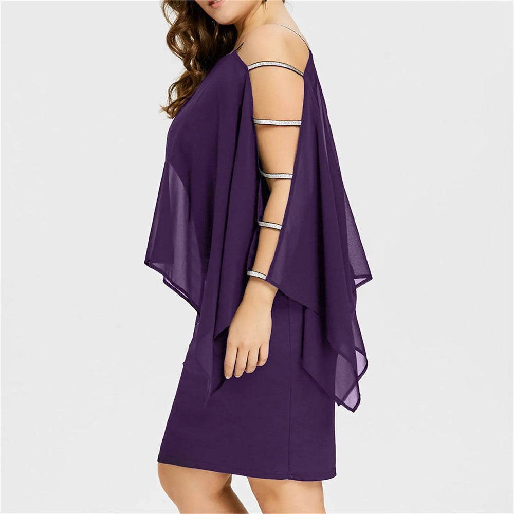 Plus-Size Off-the-Shoulder Lace Swing Dress for Fall - Elegant & Stylish Women's Fashion