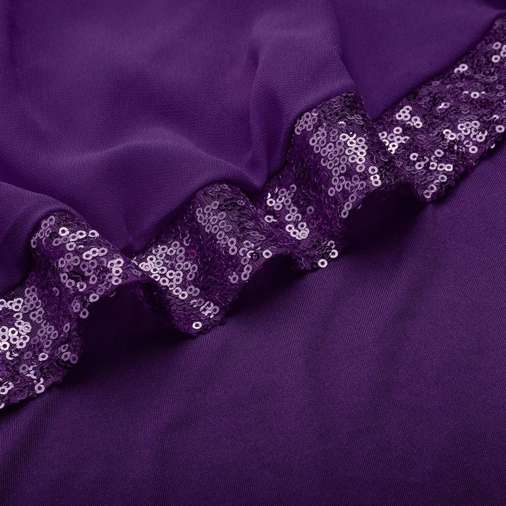 Elegant Plus-Size Sequined Fall Dress - Perfect for Special Occasions