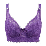 Plus-Size Wire-Free Lace Bra - Comfortable & Stylish Lingerie for Curvy Women