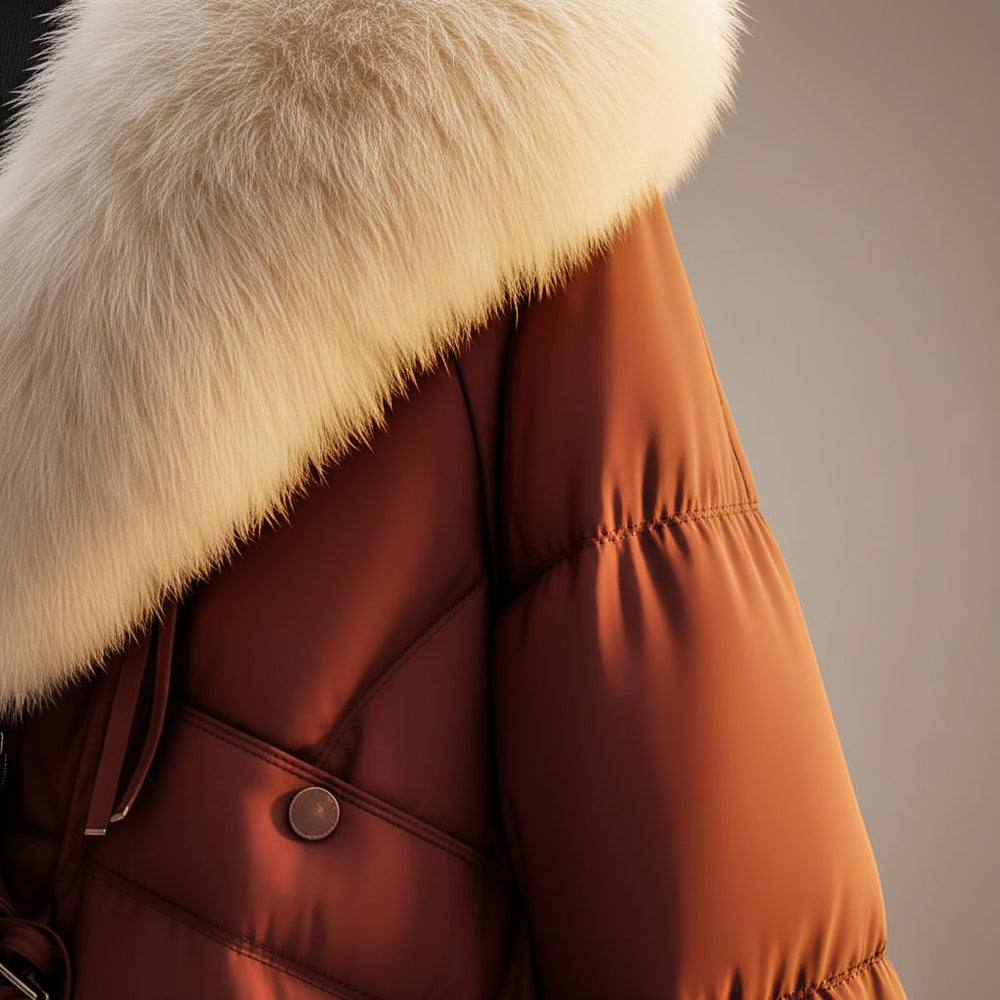Women's wrap puffer jacket, view 2