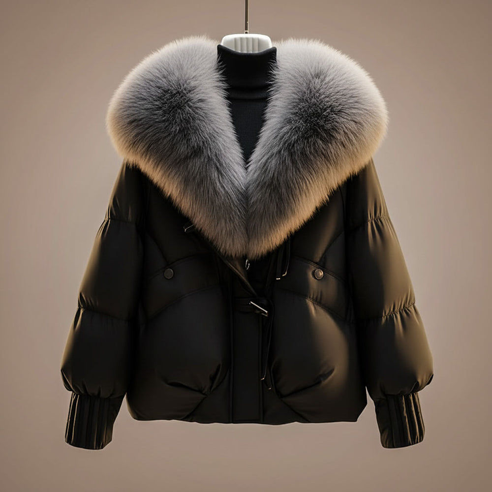 Women's wrap puffer jacket, view 6