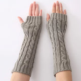 FlexiWarm Long Fingerless Knitted Gloves for Ultimate Comfort & Warmth