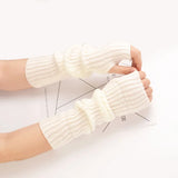 FlexiWarm Long Fingerless Knitted Gloves for Ultimate Comfort & Warmth