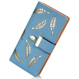 Leanne Long Leaf Leather Wallet - Stylish & Durable Women's Wallet with Multiple Card Slots