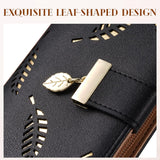 Leanne Long Leaf Leather Wallet - Stylish & Durable Women's Wallet with Multiple Card Slots