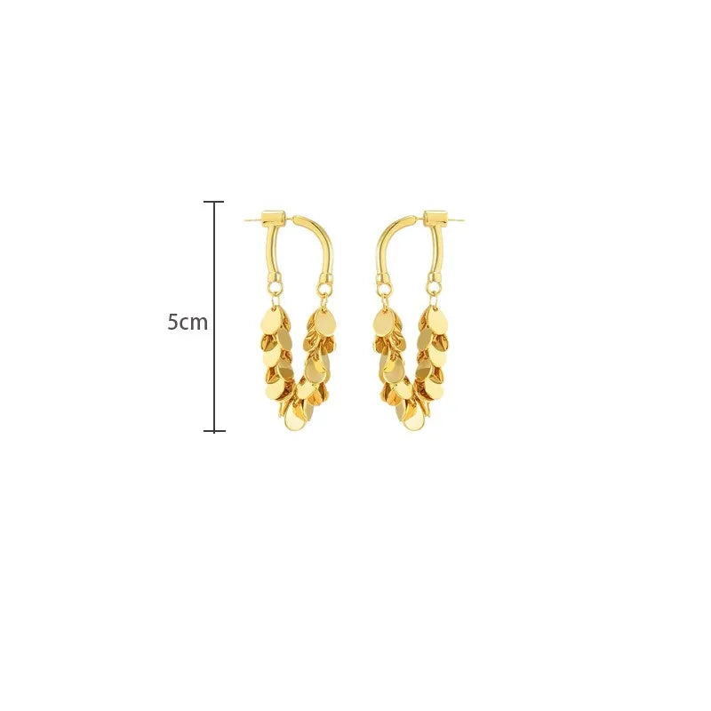 Elegant Long Sequin Tassel Earrings - Dazzling Statement Jewelry for Parties & Special Occasions