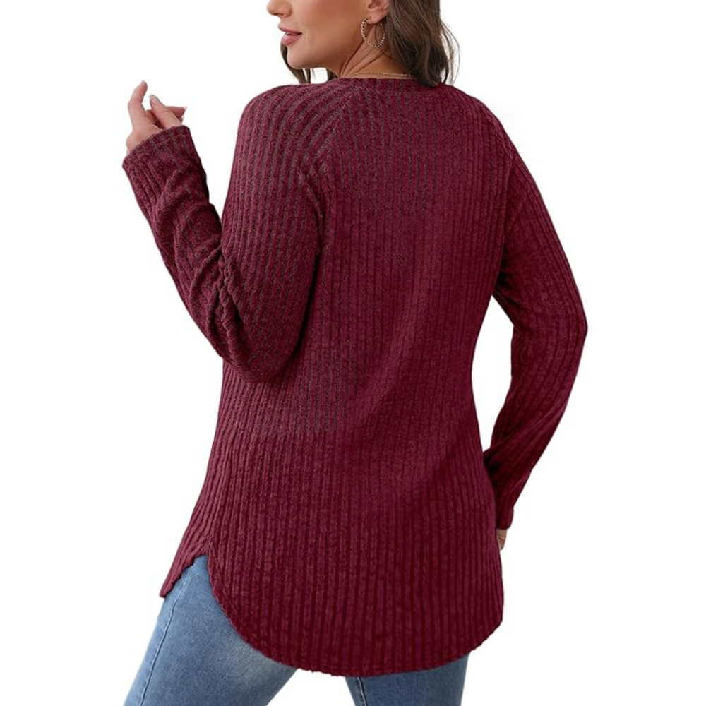 Barbara Loose Fit Crew Neck Sweater Tunic for Women - Cozy, Stylish, and Versatile Knitwear