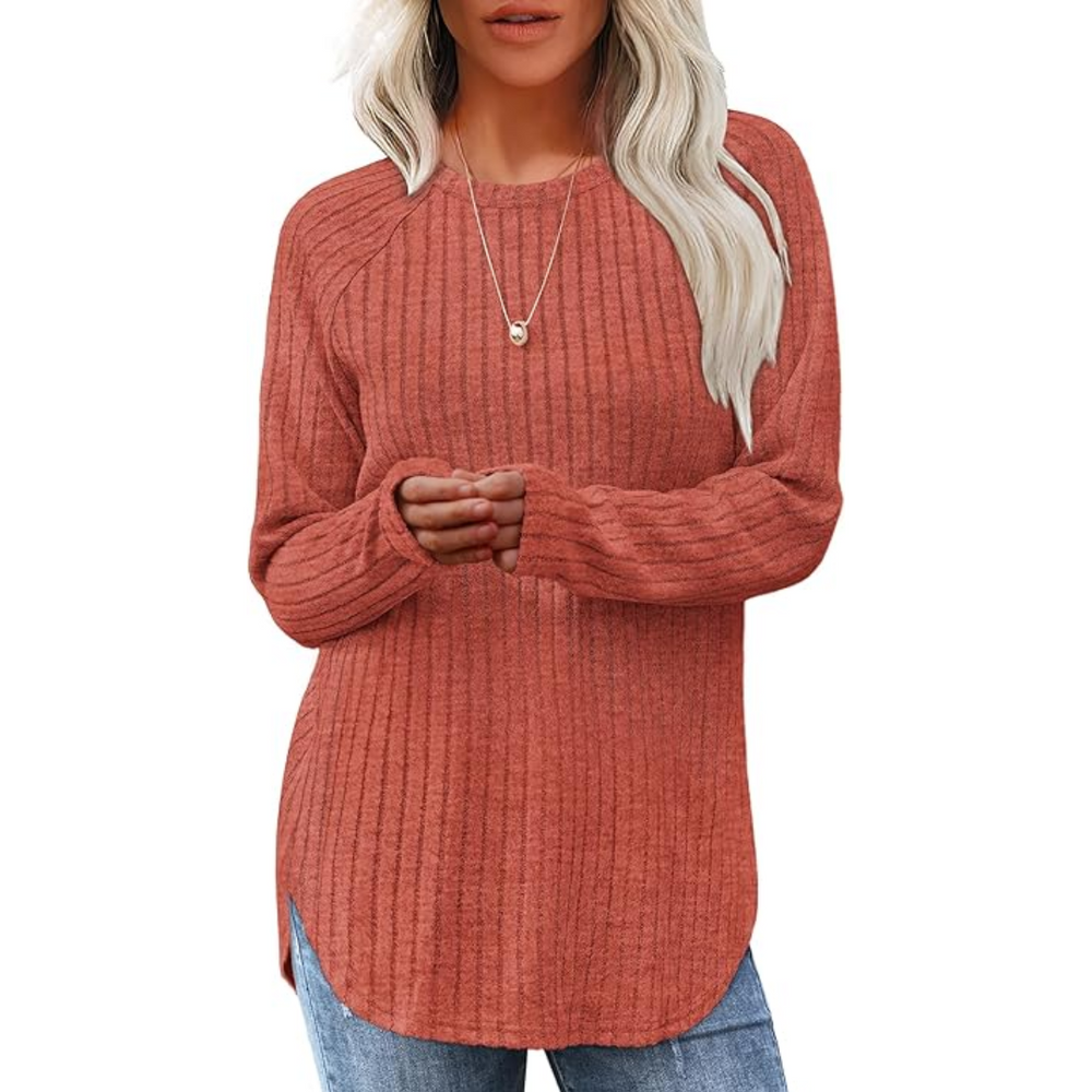Barbara Loose Fit Crew Neck Sweater Tunic for Women - Cozy, Stylish, and Versatile Knitwear
