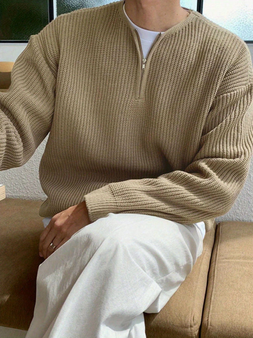 Loose Striped Knitted Sweater for Men - Ronan