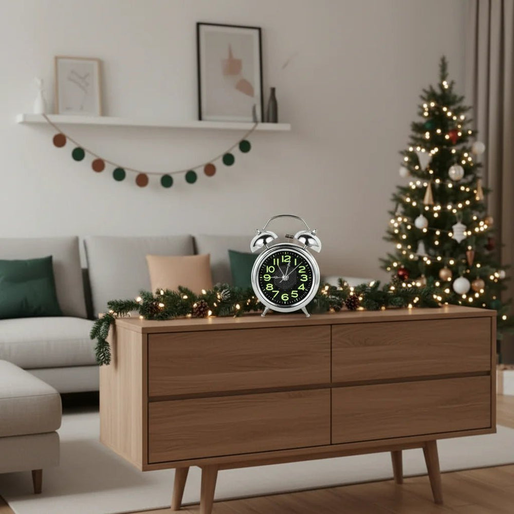 LOUDLUX Extra Loud Retro Double Bell Alarm Clock – Perfect for Heavy Sleepers – Stylish Design & Reliable Wake-Up Solution