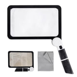 BowLift | Full-Sided Handheld Magnifying Glass – 5X Magnification, LED Illuminated Magnifier with 3 Modes, Ideal for Reading Books and for Seniors