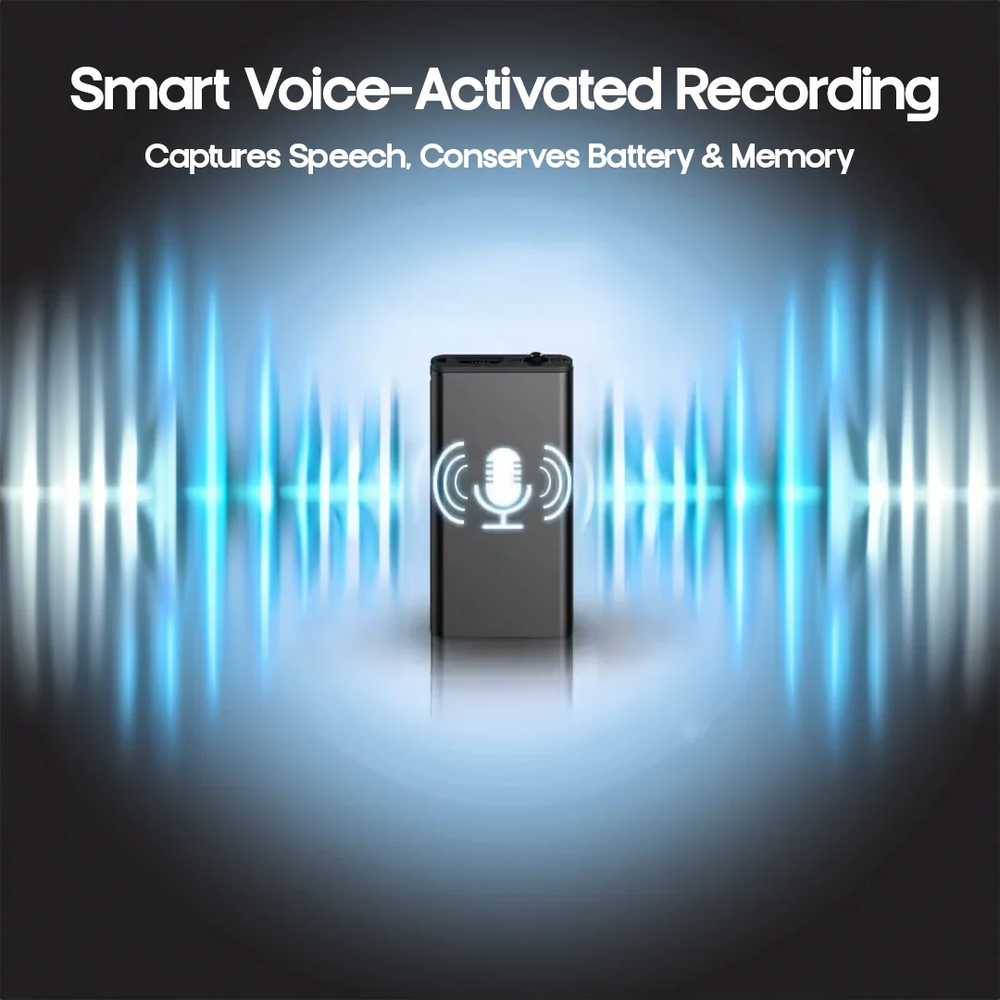 Compact Voice-Activated Audio Capture Device - Mini Recorder for Clear Sound Recording