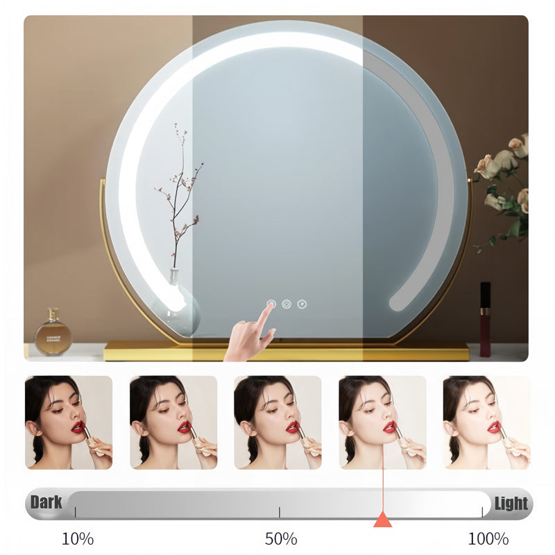 Luminara Dimmable LED Touch Screen Vanity Mirror – Perfect for Precision Makeup & Skincare Application