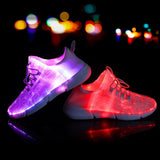 GlowKicks Luminous Light-Up Shoes for Kids & Adults - LED Sneakers for Nighttime Fun & Safety