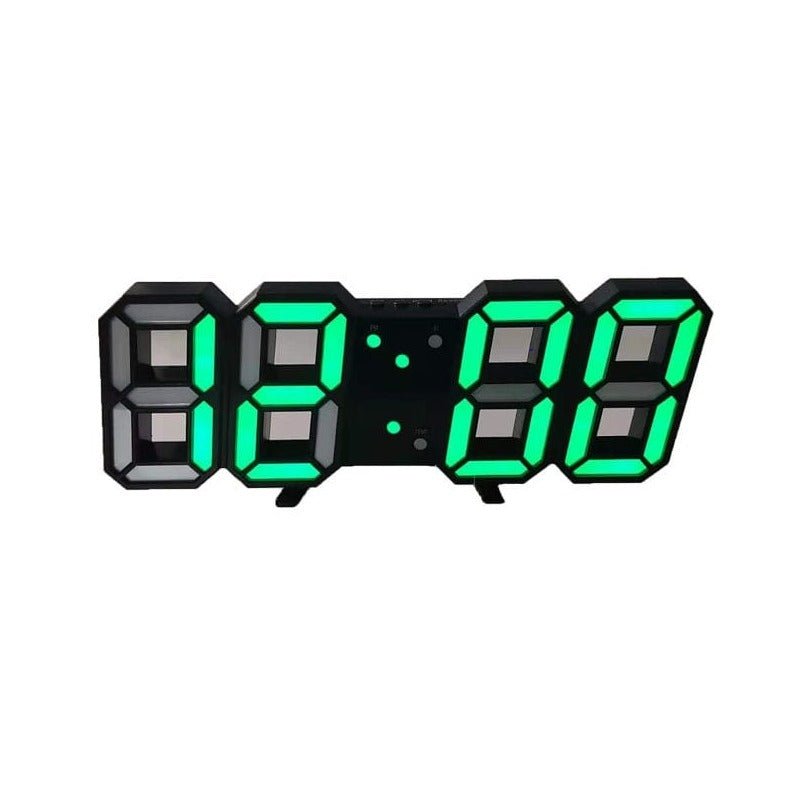 Modern 3D LED Digital Wall Clock - Dimmable Light Display for Home & Office Decor
