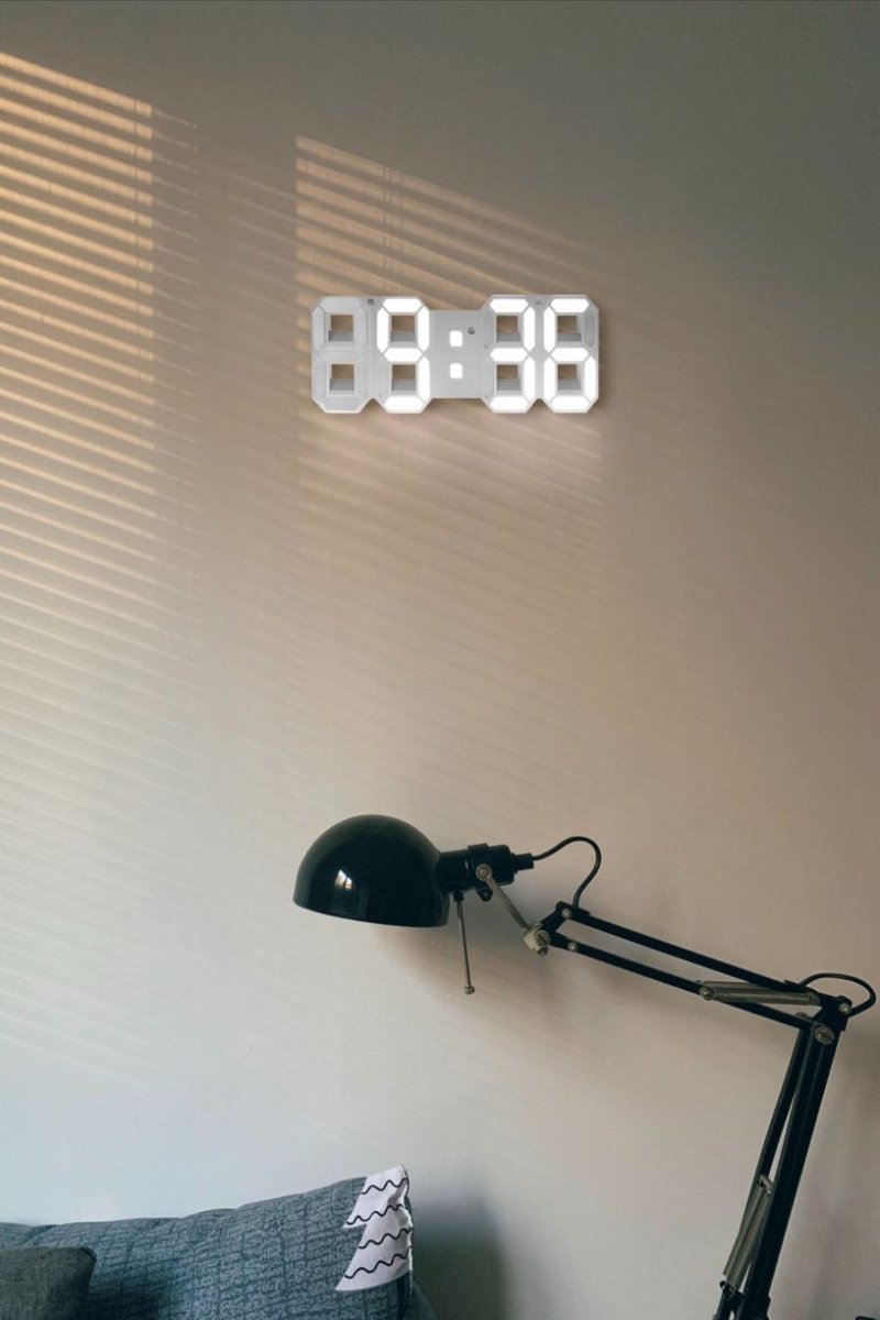 Modern 3D LED Digital Wall Clock - Dimmable Light Display for Home & Office Decor