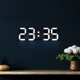 Modern 3D LED Digital Wall Clock - Dimmable Light Display for Home & Office Decor