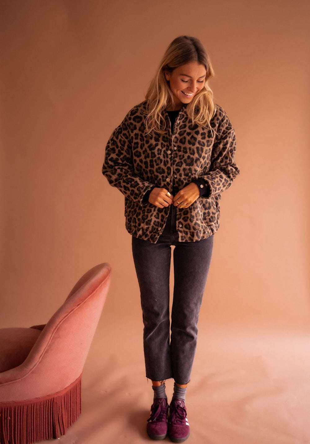 Katarzyna Timeless Leopard Print Jacket - Stylish & Versatile Outerwear for Every Occasion
